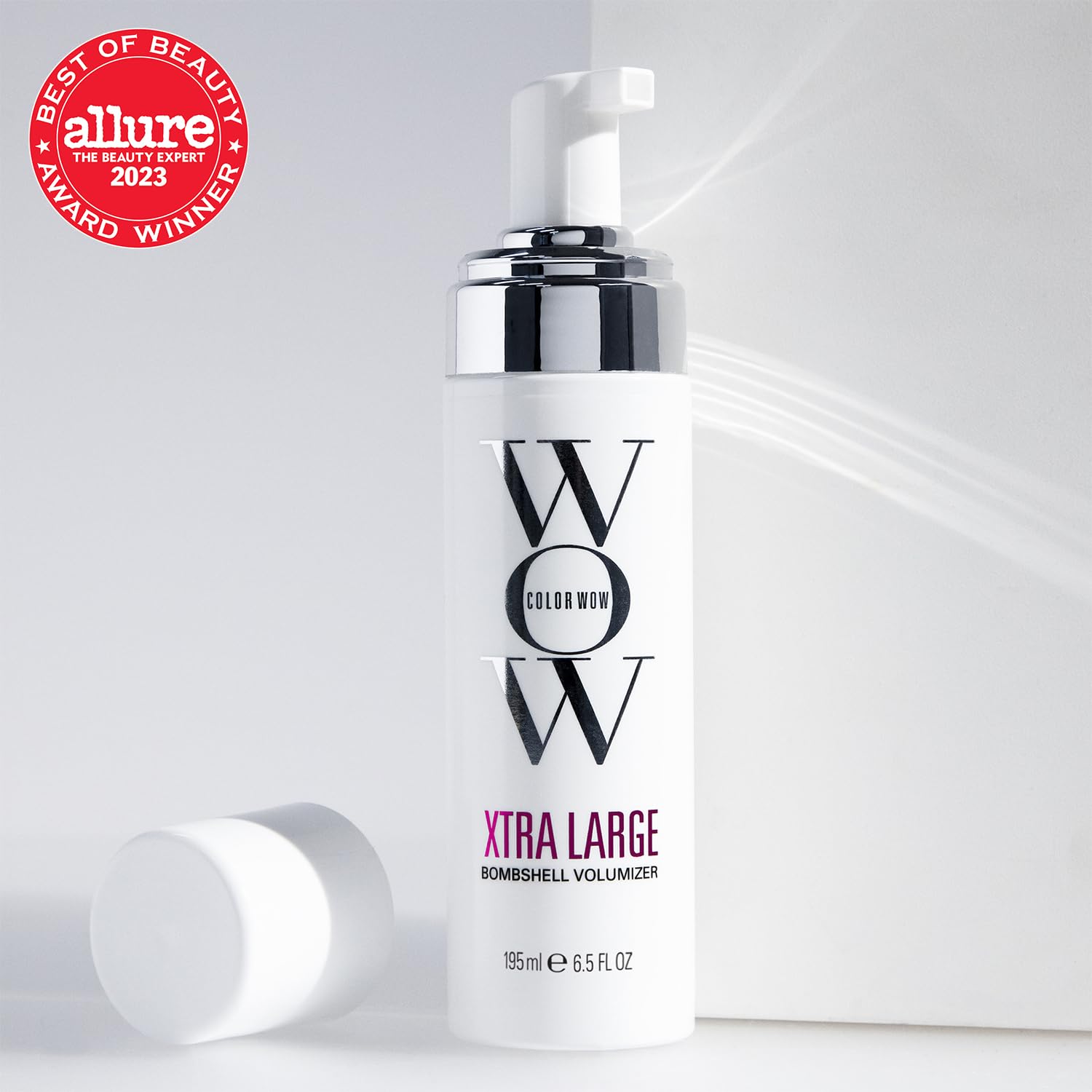Color Wow Xtra Large Bombshell foam closeup highlighting weightless volume