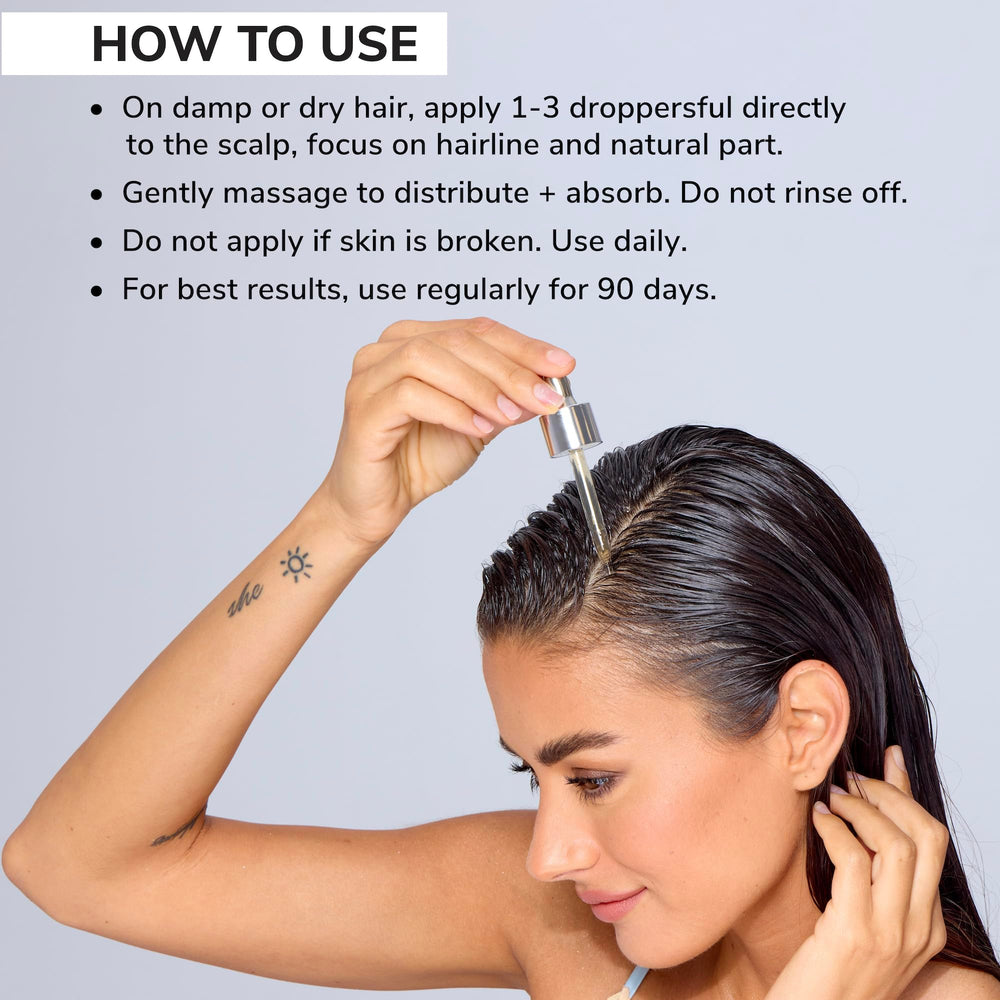 COLOR WOW Youth Juice Collagen Scalp Treatment being applied to the scalp for follicle support