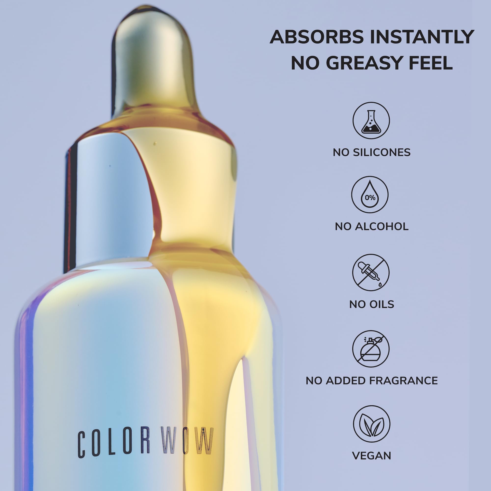 COLOR WOW Youth Juice Collagen Scalp Treatment texture close-up indicating quick absorption