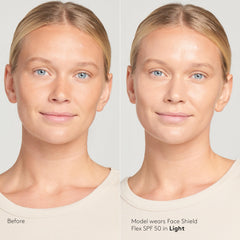 Colorescience Face Shield Flex Light applied on hand demonstrating blendability