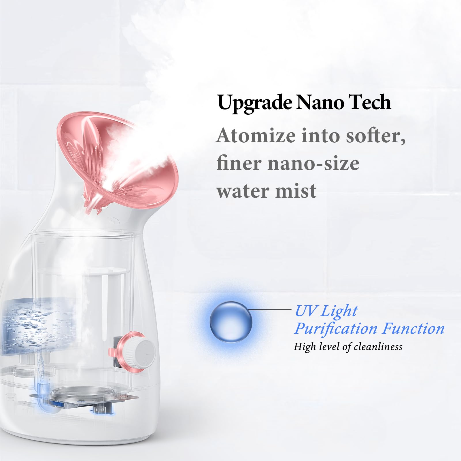 Colorfarm facial-steamer-3in1-design provides three functions in one device for care, moisture, and towel steaming.