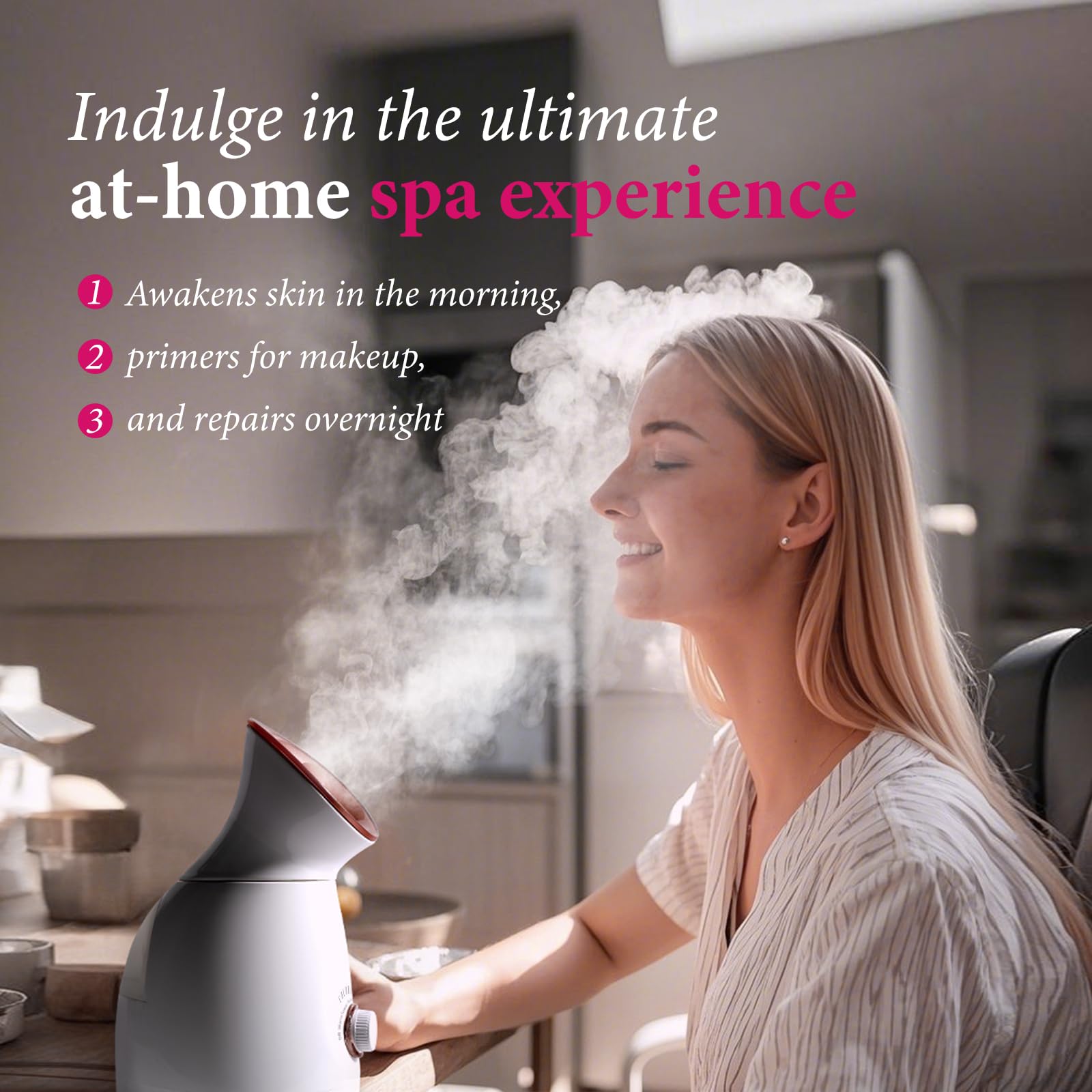 Colorfarm facial-steamer-gift-bonus-tools includes stainless steel kit for impurity extraction.