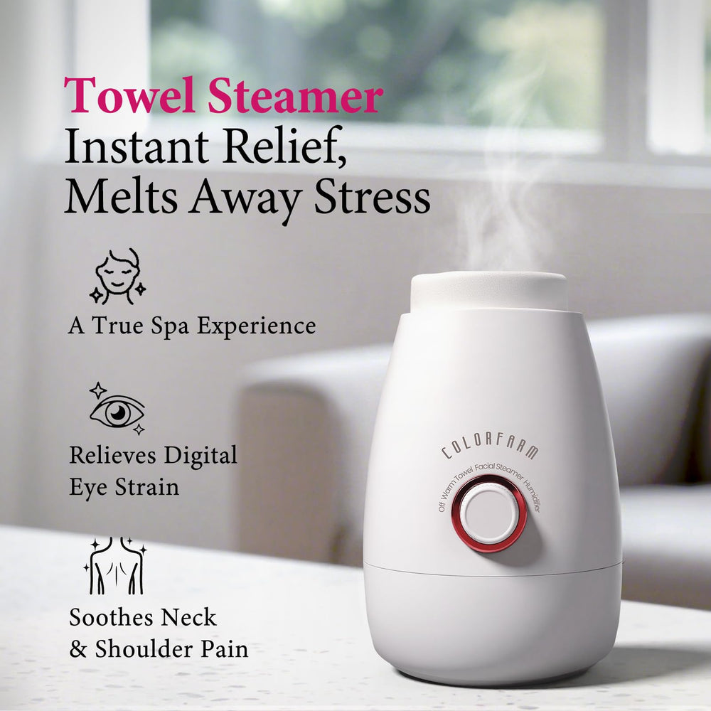 Colorfarm facial-steamer-humidifier-mode conveys room moisture enhancement for comfort.