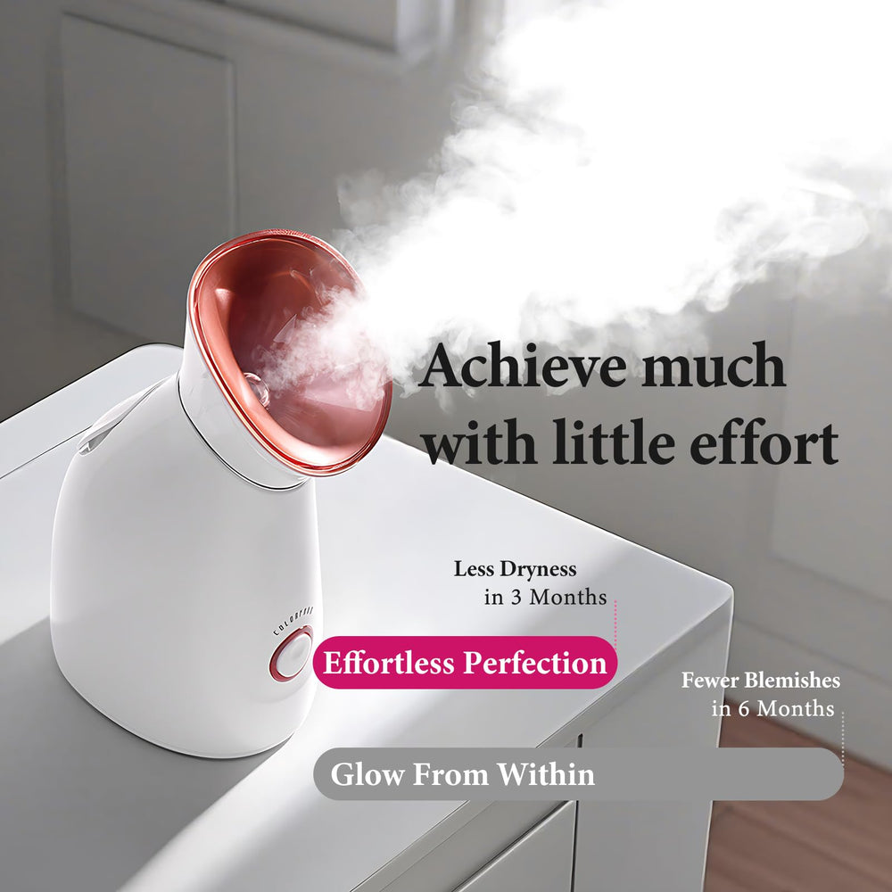 Colorfarm nano ionic facial steamer—design enhances absorption for better skincare product performance.