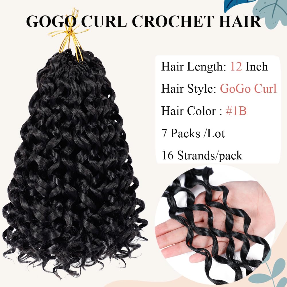 Colorful Queen GoGo Curl crochet hair pre-looped for easy installation