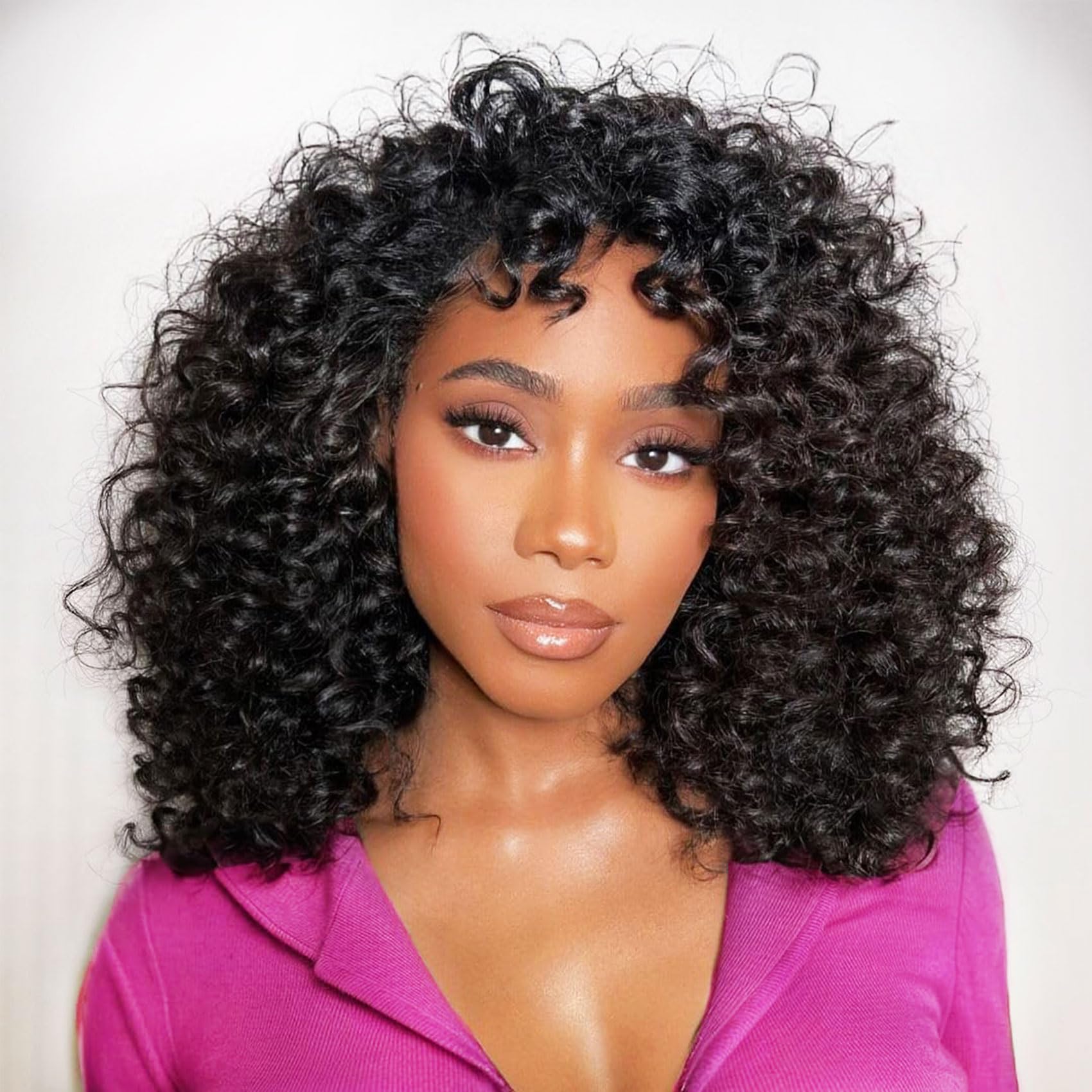 Colorful Queen GoGo Curl crochet hair 12inch water wave 1B for natural-looking curls