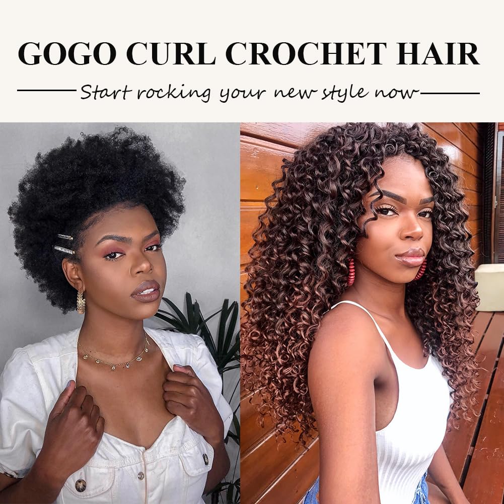 Colorful Queen GoGo Curl crochet hair beachy water-wave look with colors