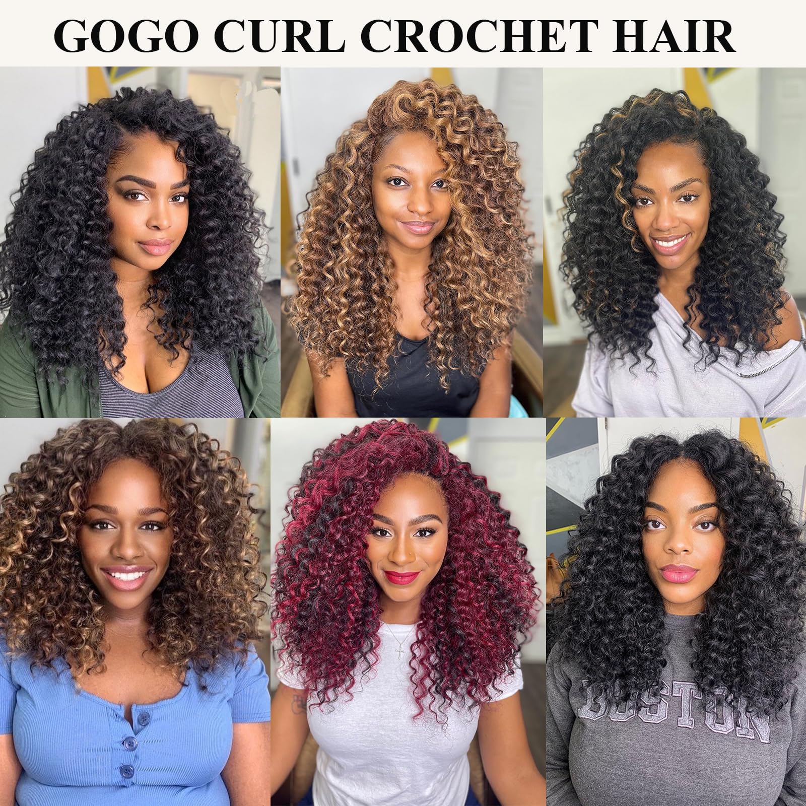 Colorful Queen GoGo Curl crochet hair curly ponytail in quick style