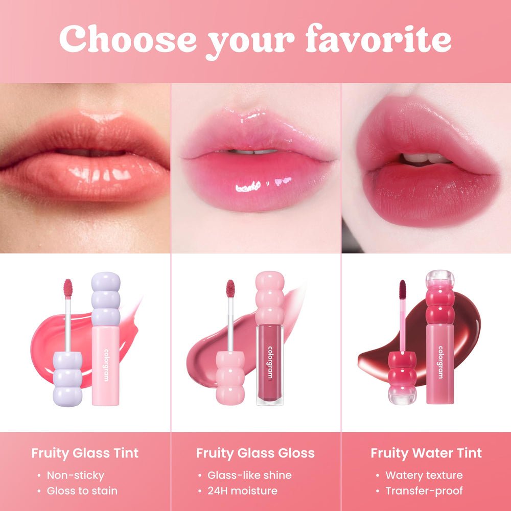 COLORGRAM Fruity Glass Tint 02 Dewy Grapefruit packaging conveys premium ethical branding.