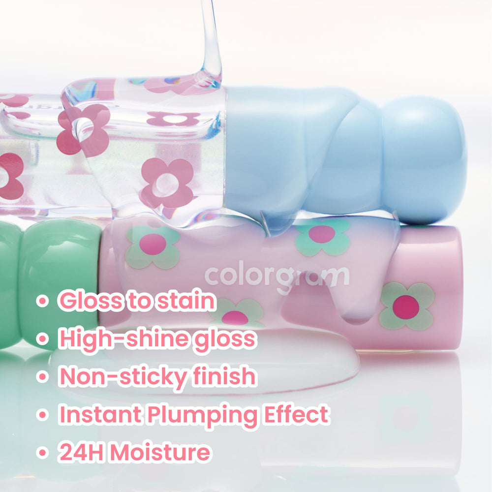 COLORGRAM Fruity Glass Tint 07 Shy Guava swatches reveal buildable color payoff
