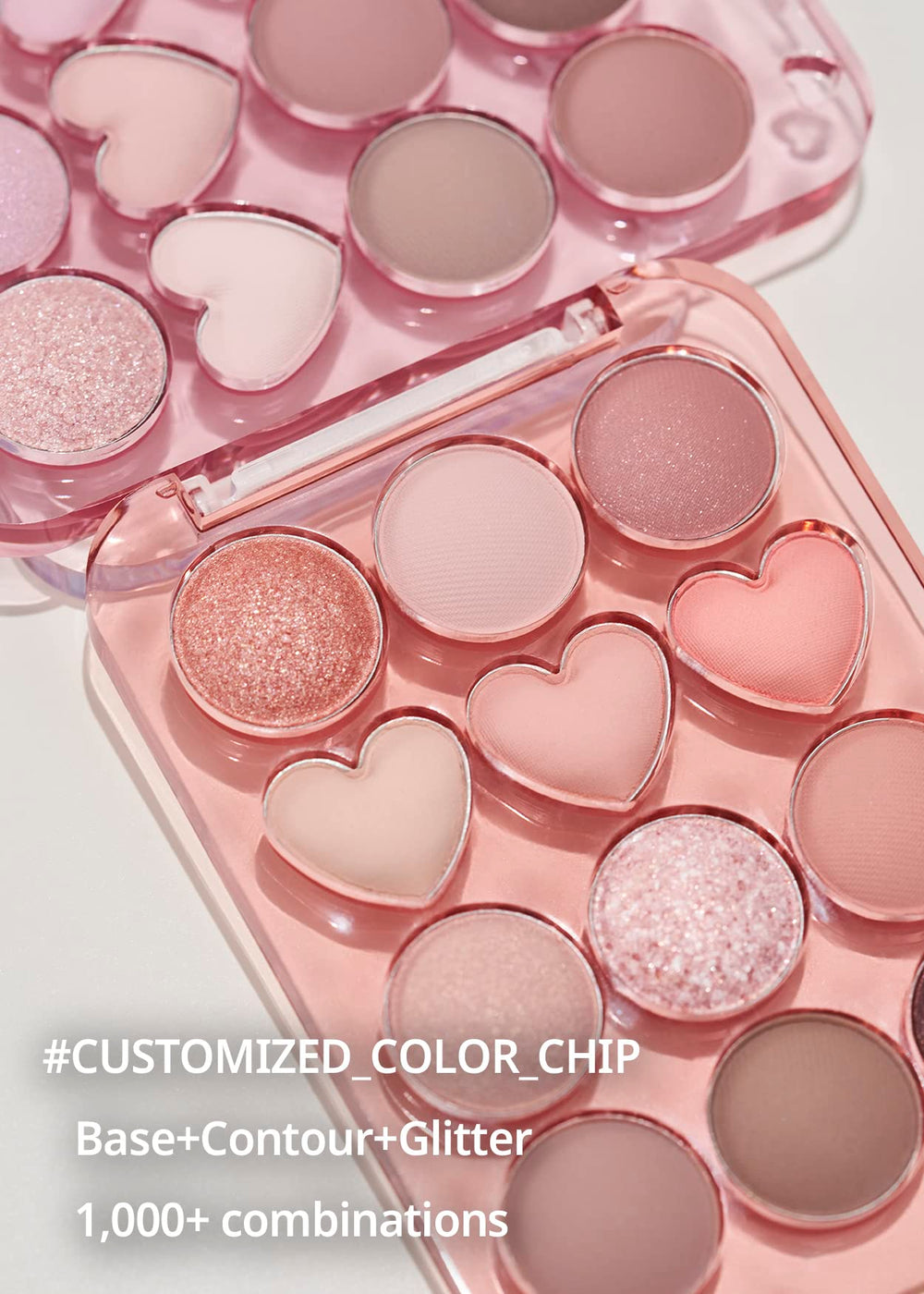 COLORGRAM Pin Point Eyeshadow Palette 02 mauve-pink glow in shimmer shade for soft daytime looks.