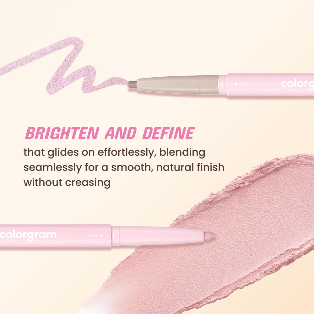 COLORGRAM Under Eye Highlighter Stick 03 real tone precision tip for targeted aegyo-sal shaping.