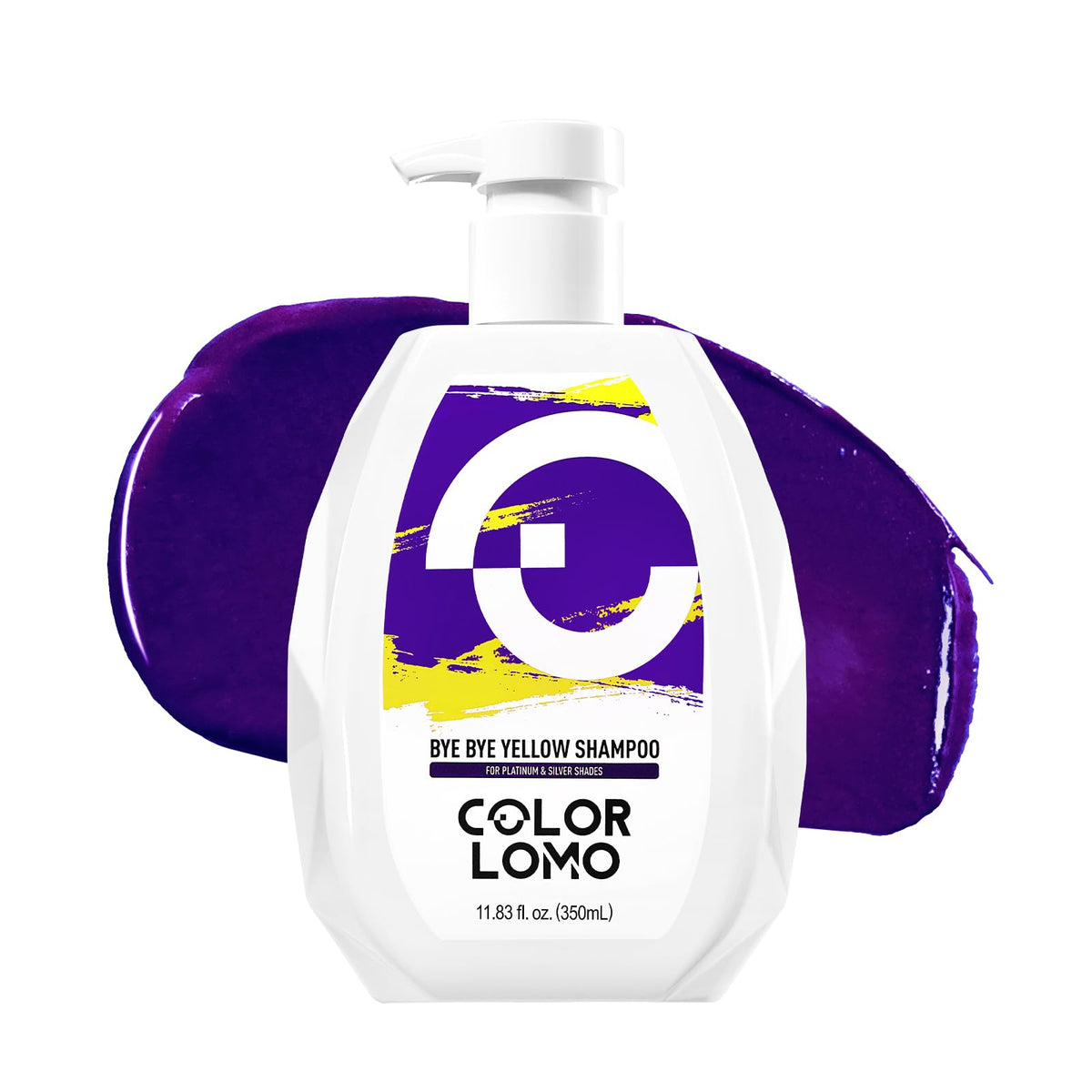 COLORLOMO Bye Bye Yellow Shampoo bottle shows cool-toning for color-treated hair.