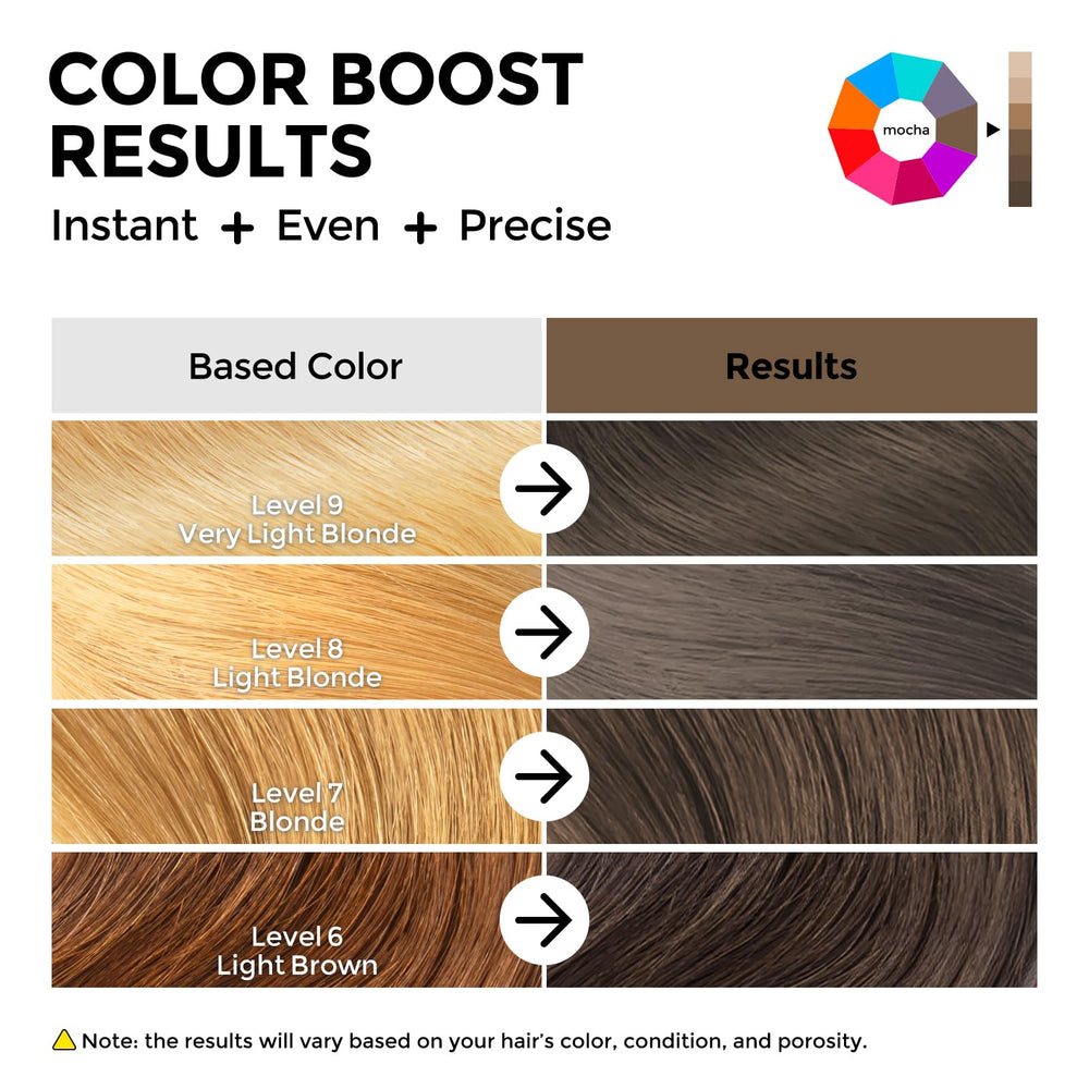 COLORLOMO Mocha hair-shine highlights deep, cool-toned color and smooth texture.