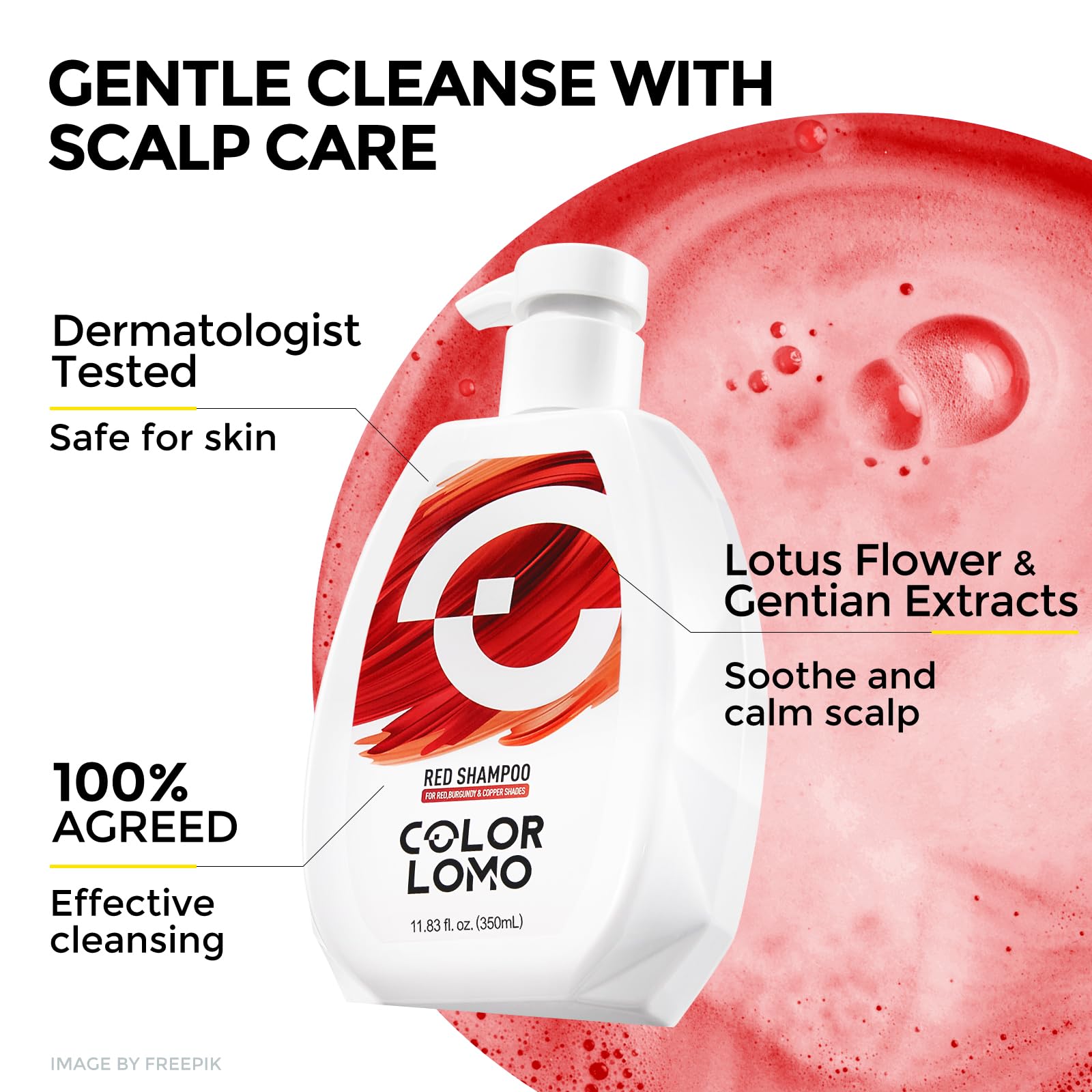COLORLOMO packaging highlights vegan and cruelty-free formula for ethical hair care.