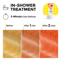 COLORLOMO vibrant orange-toned hair after treatment result