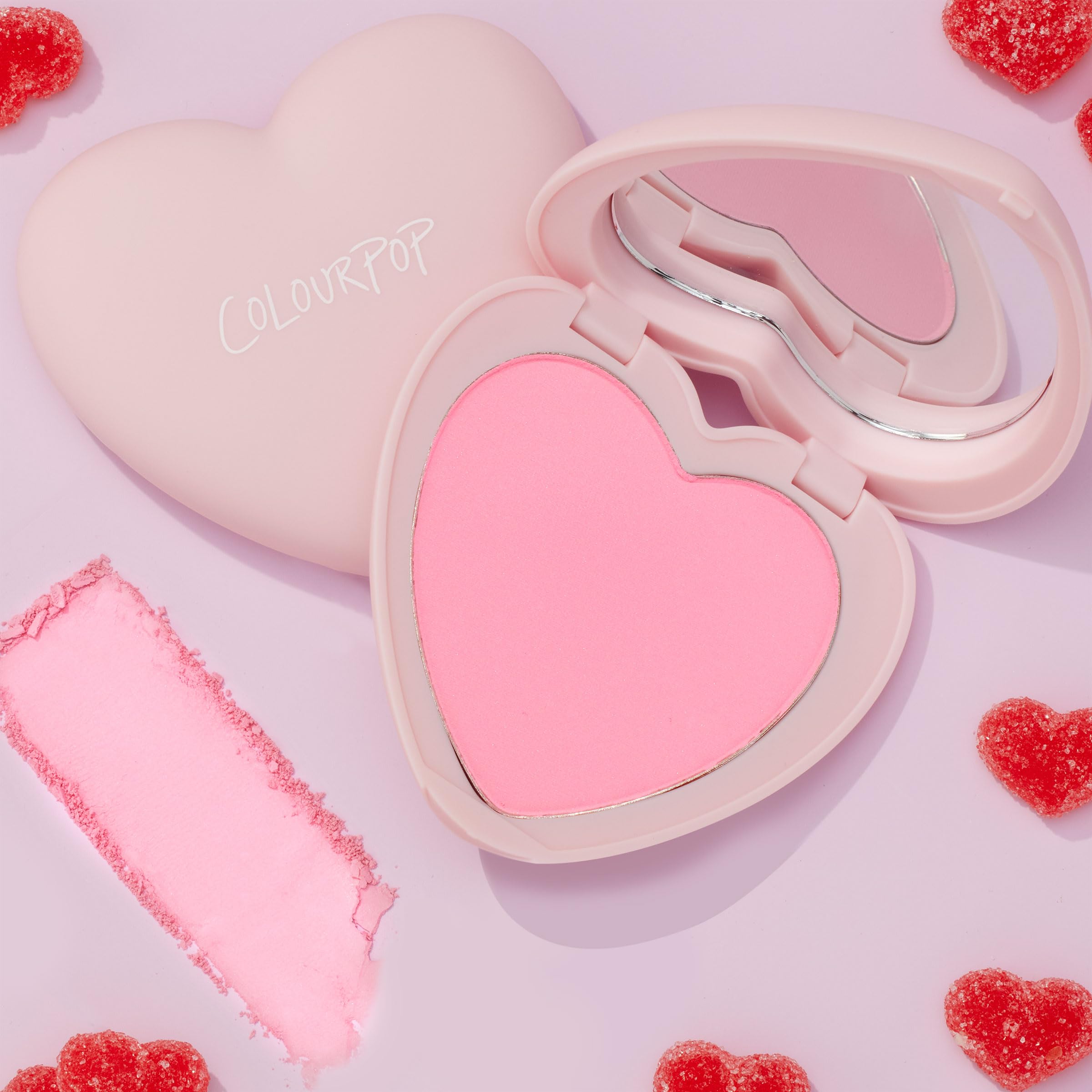 ColourPop Silky Powder Blush shade-varieties highlight pink, peach, red, and shimmer options.