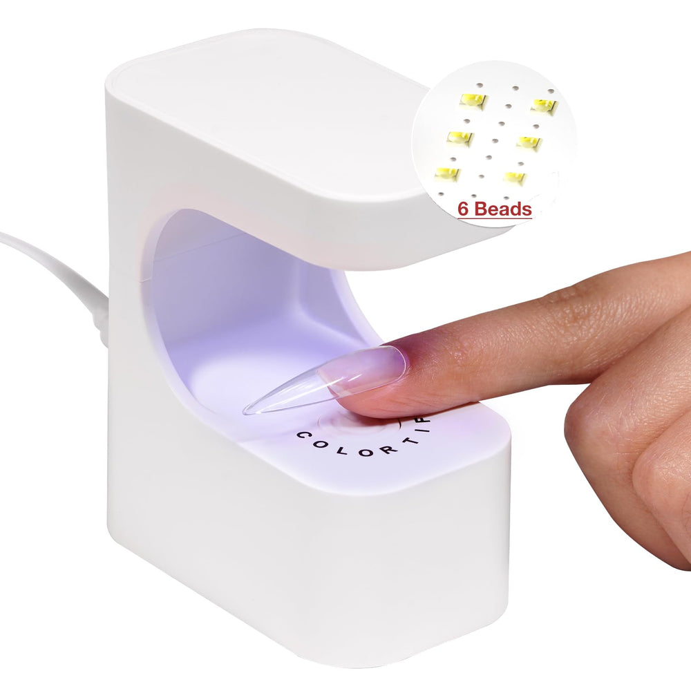 COLORTIFIC Mini UV Light cure-area view for quick gel nails.