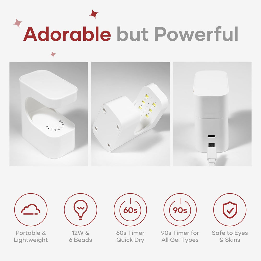 COLORTIFIC Mini UV Light is compact and USB-powered for on-the-go use.