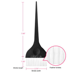 Colortrak firm-bristle brush for precise color painting on thick hair