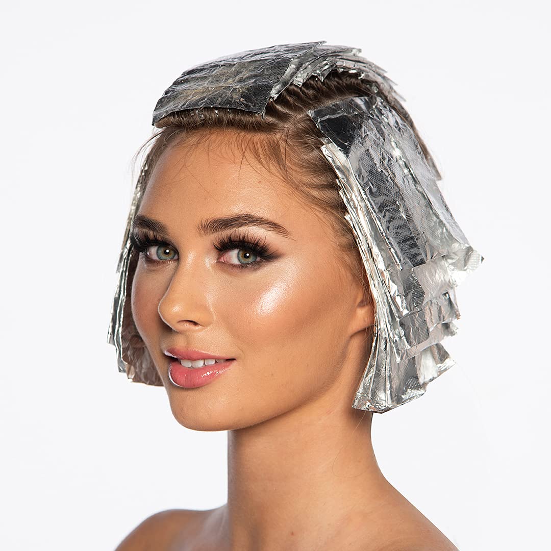 Colortrak hair coloring foil aids precise application while highlighting.