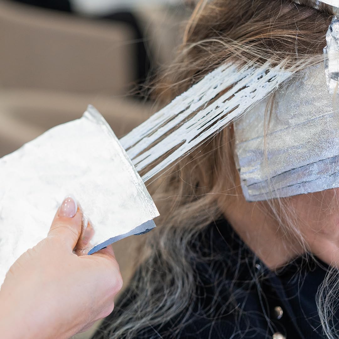 Colortrak non-slip textured foil stays put during color application.