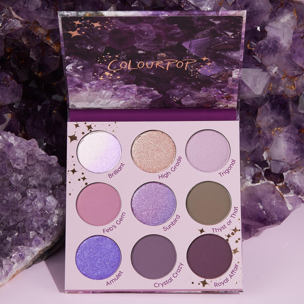 ColourPop All Amethyst palette bold-look ideas image for creative purple makeup.