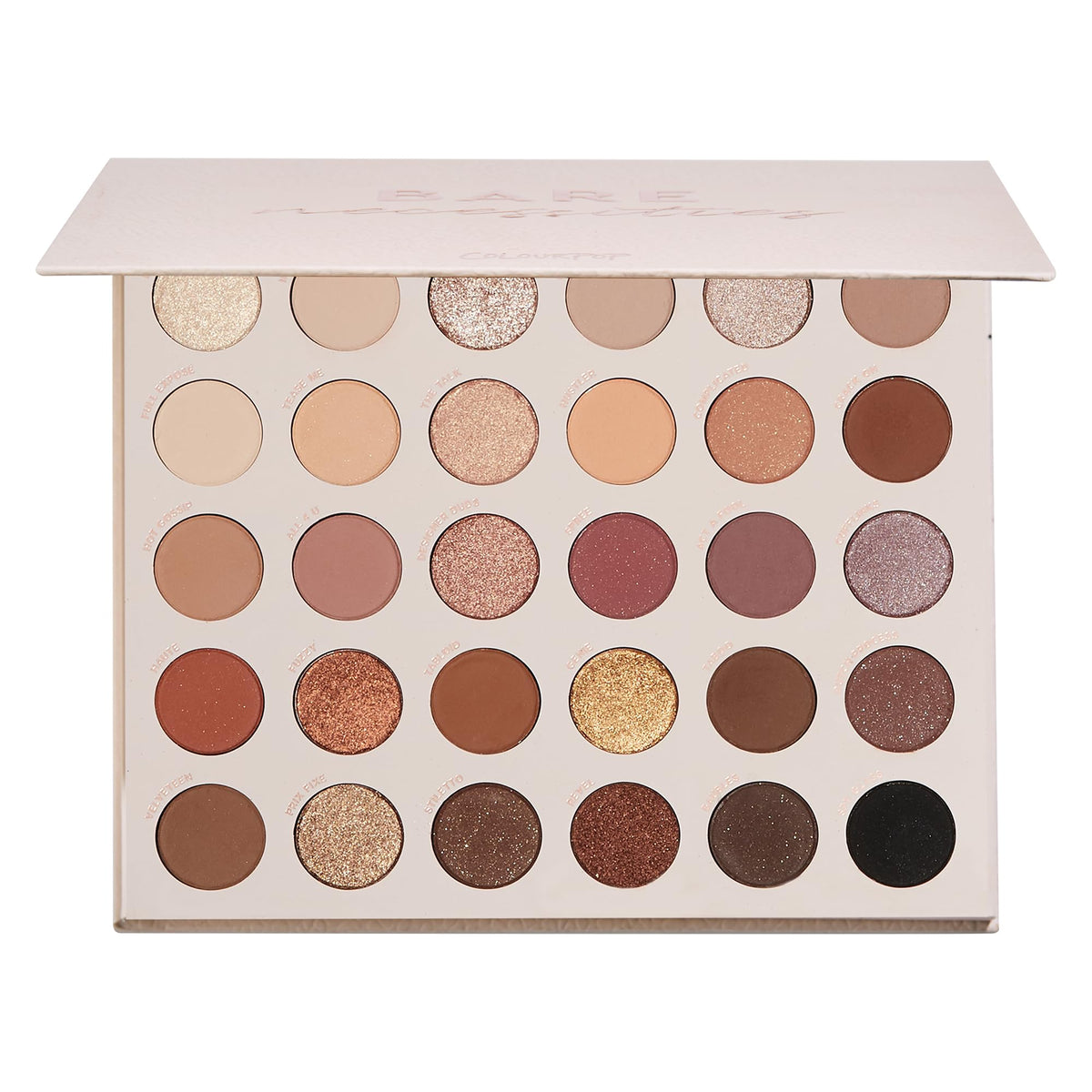 ColourPop Bare Necessities palette closed with multi-finish shades for versatile looks