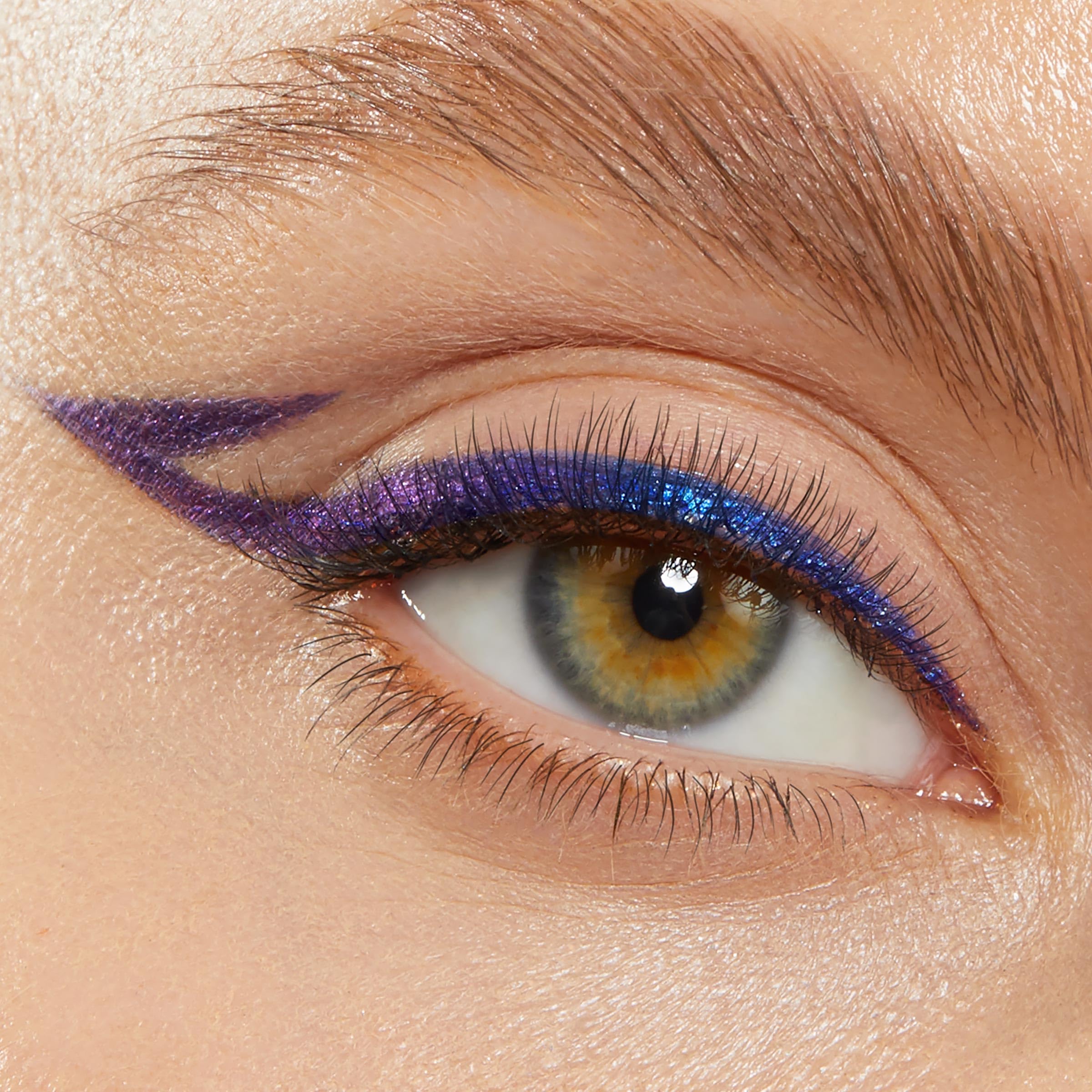 ColourPop BFF Creme Gel Eyeliner Actin Up swatch reveals purple-bronze-green shimmer.