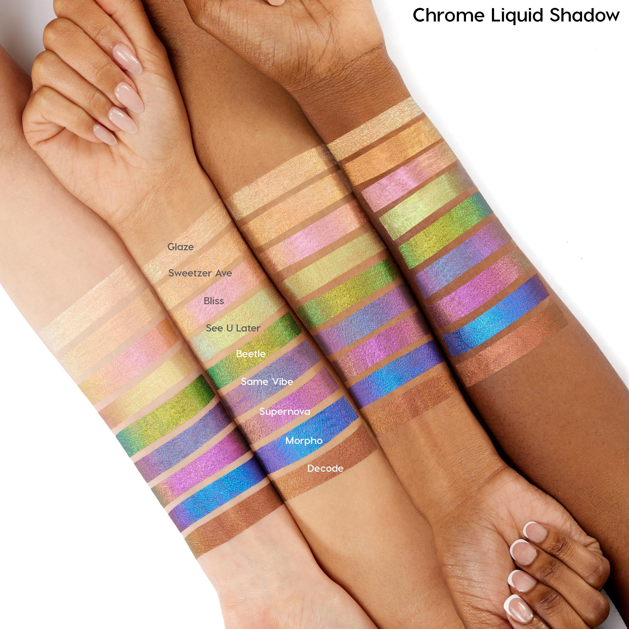 ColourPop Chrome Liquid Shadow shift-closeup reveals a metallic finish for luminous color