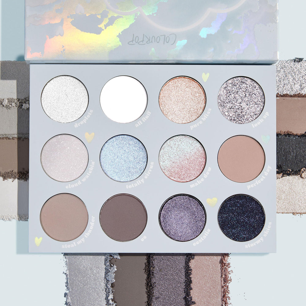 ColourPop Cloud 9 swatches display rich color payoff across matte and metallic finishes