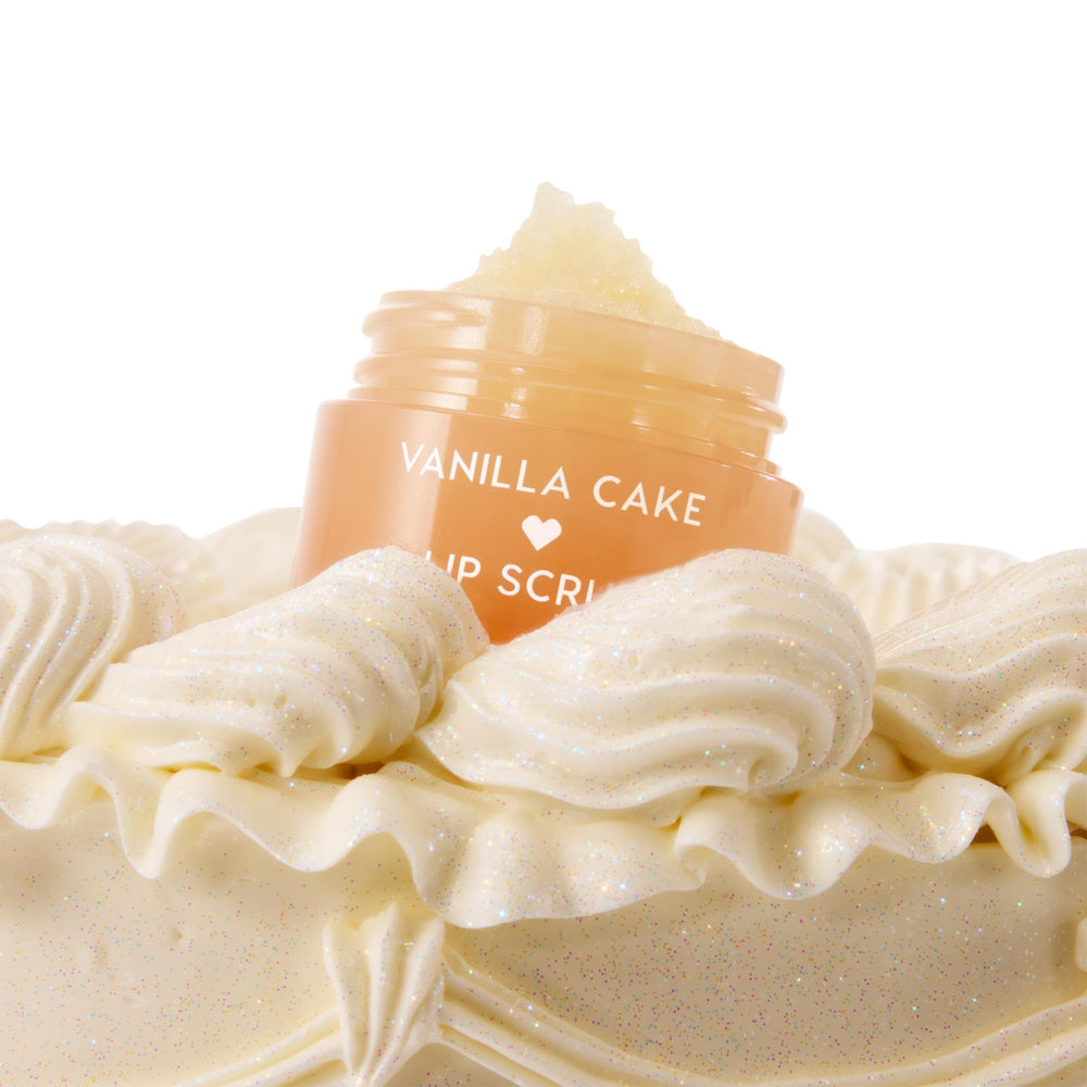 ColourPop Vanilla Cake lip scrub application demonstrates gentle circular massage.