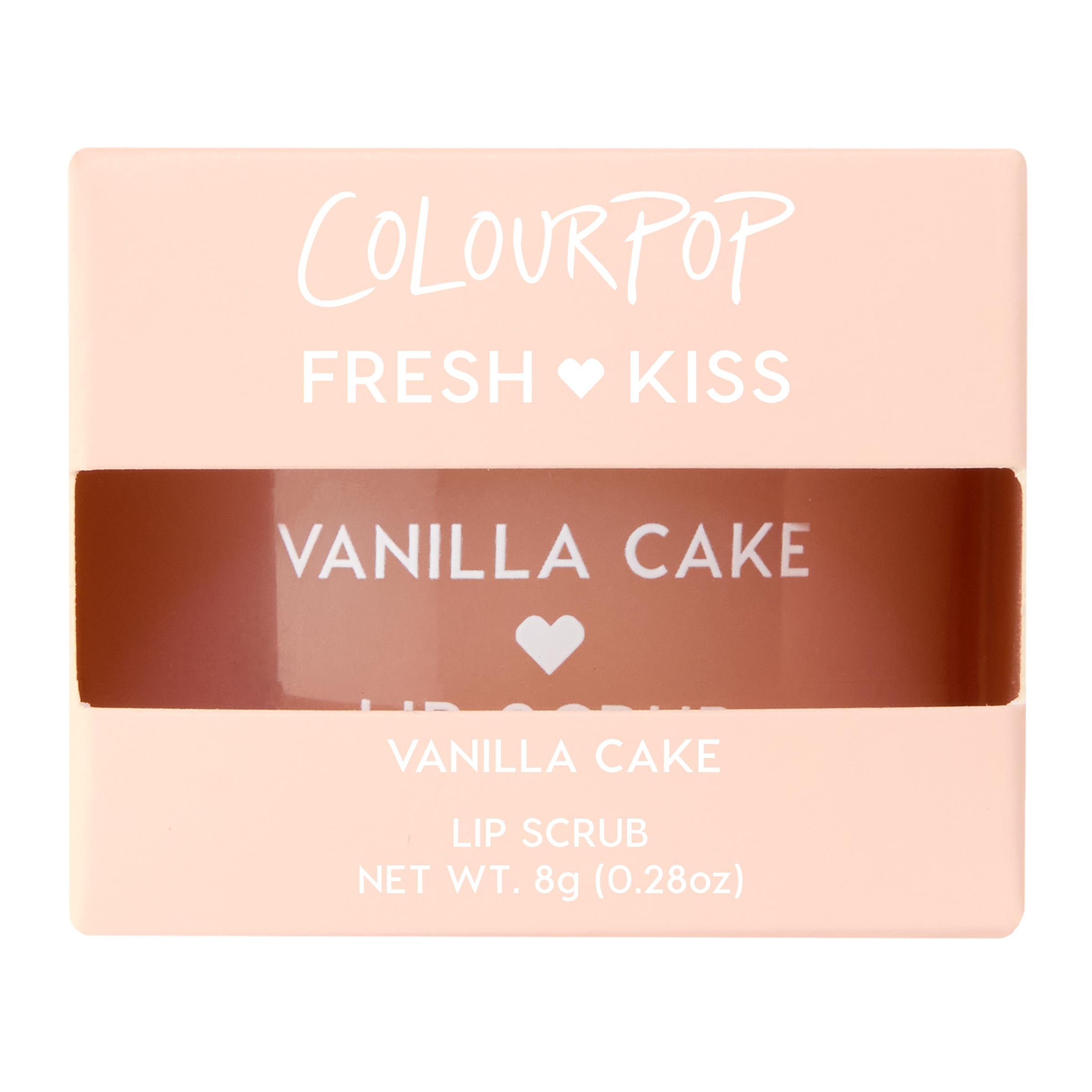 ColourPop Vanilla Cake lip scrub travel-size option for on-the-go care.