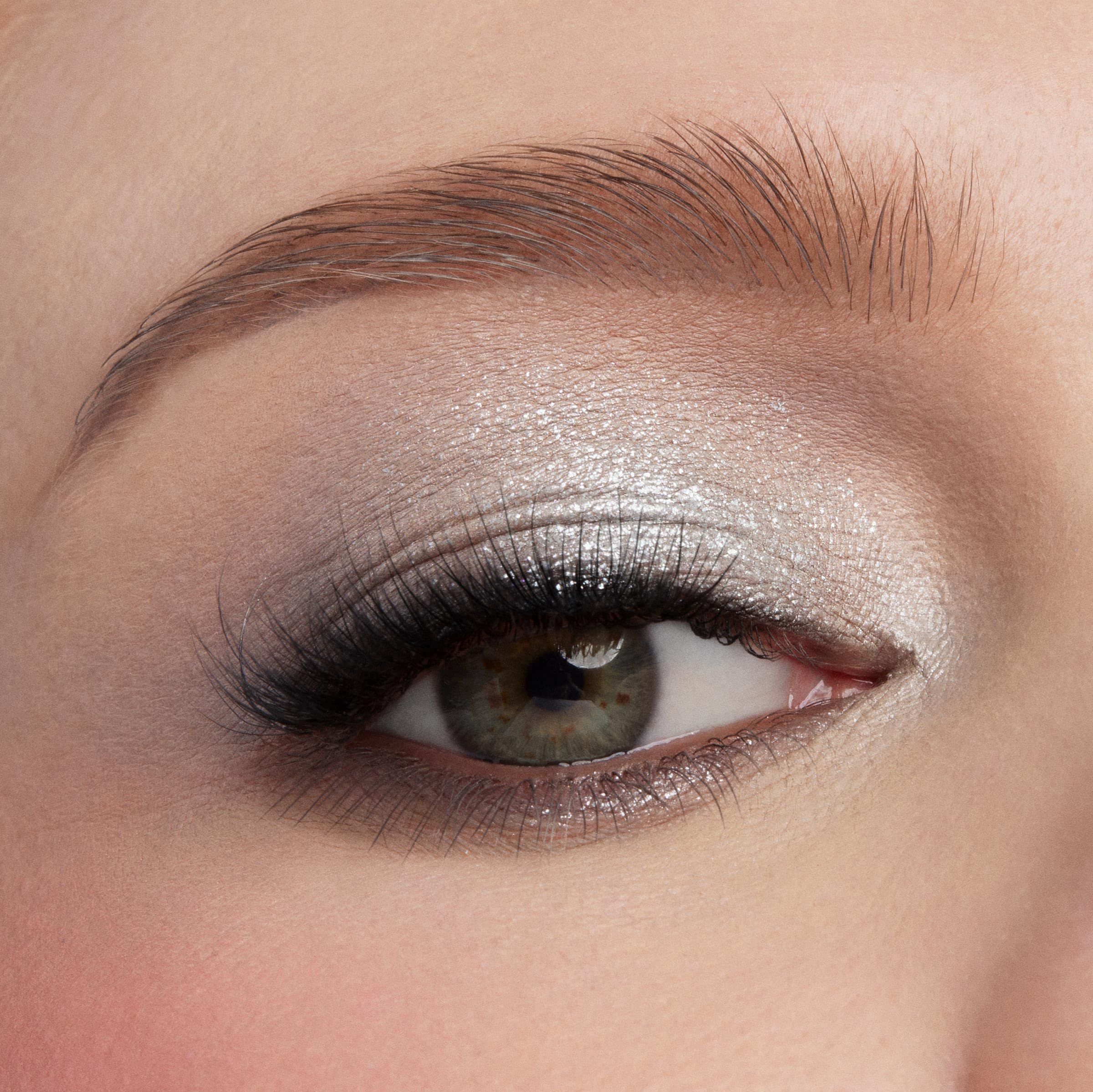 ColourPop Gone Metal glitter finish adds dramatic accents and inner corner sparkle.