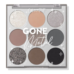 ColourPop Gone Metal palette front view for versatile day-to-night looks.