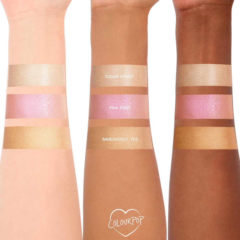 ColourPop Hi-Lite mixed with foundation creates glow-tinted base