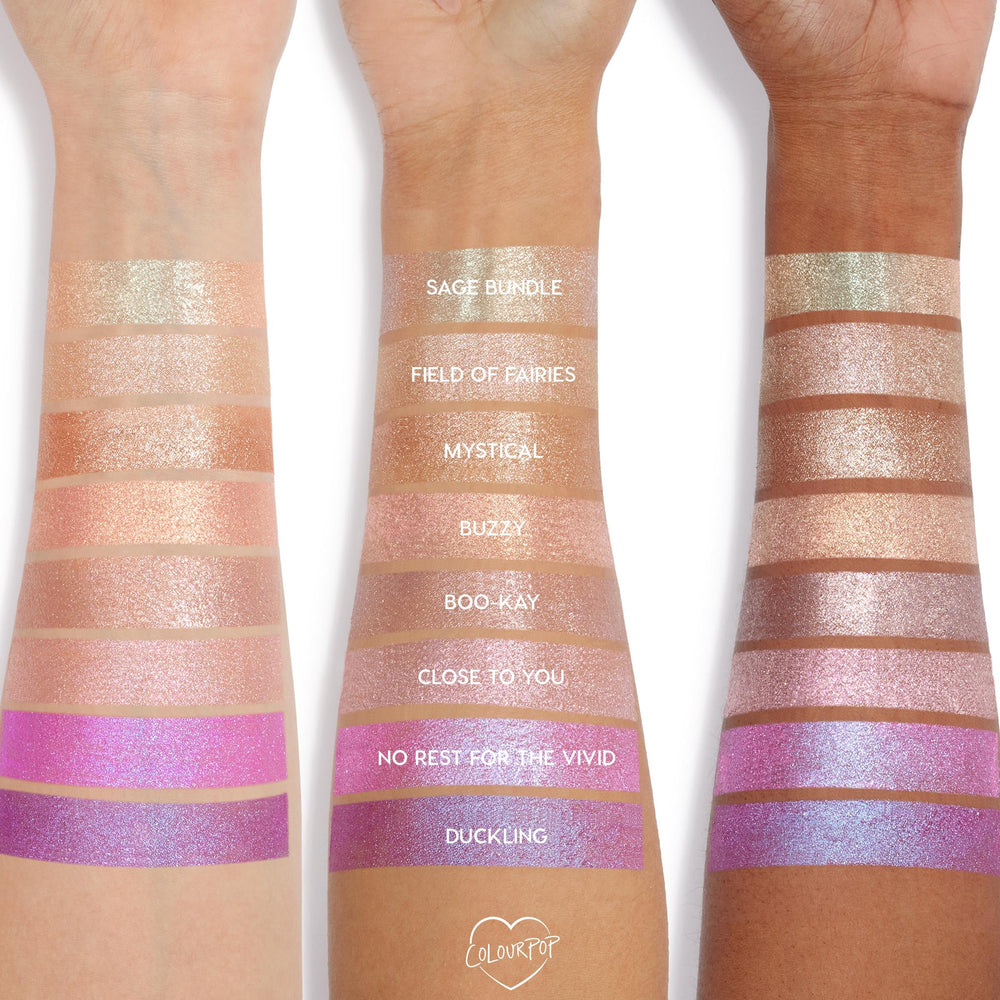 ColourPop Jelly Much Field of Fairies close-up reveals shimmering texture and micro-glitter that catches light.
