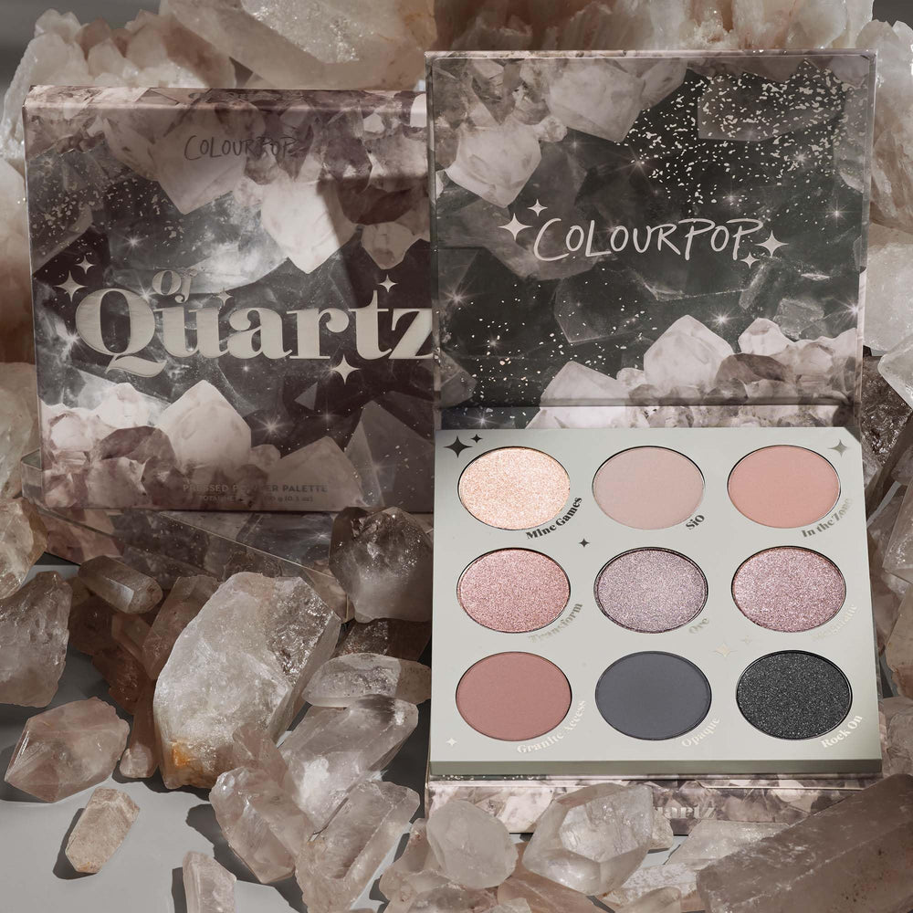 ColourPop Of Quartz charcoal matte swatch for defined, everyday drama.