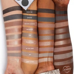 ColourPop Of Quartz silver metallic swatch for cool-toned glow.