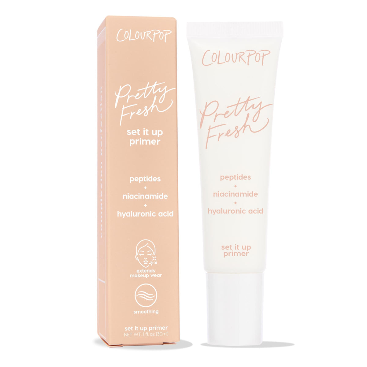 ColourPop Pretty Fresh airbrush primer texture closeup for a smoothing, breathable makeup base.