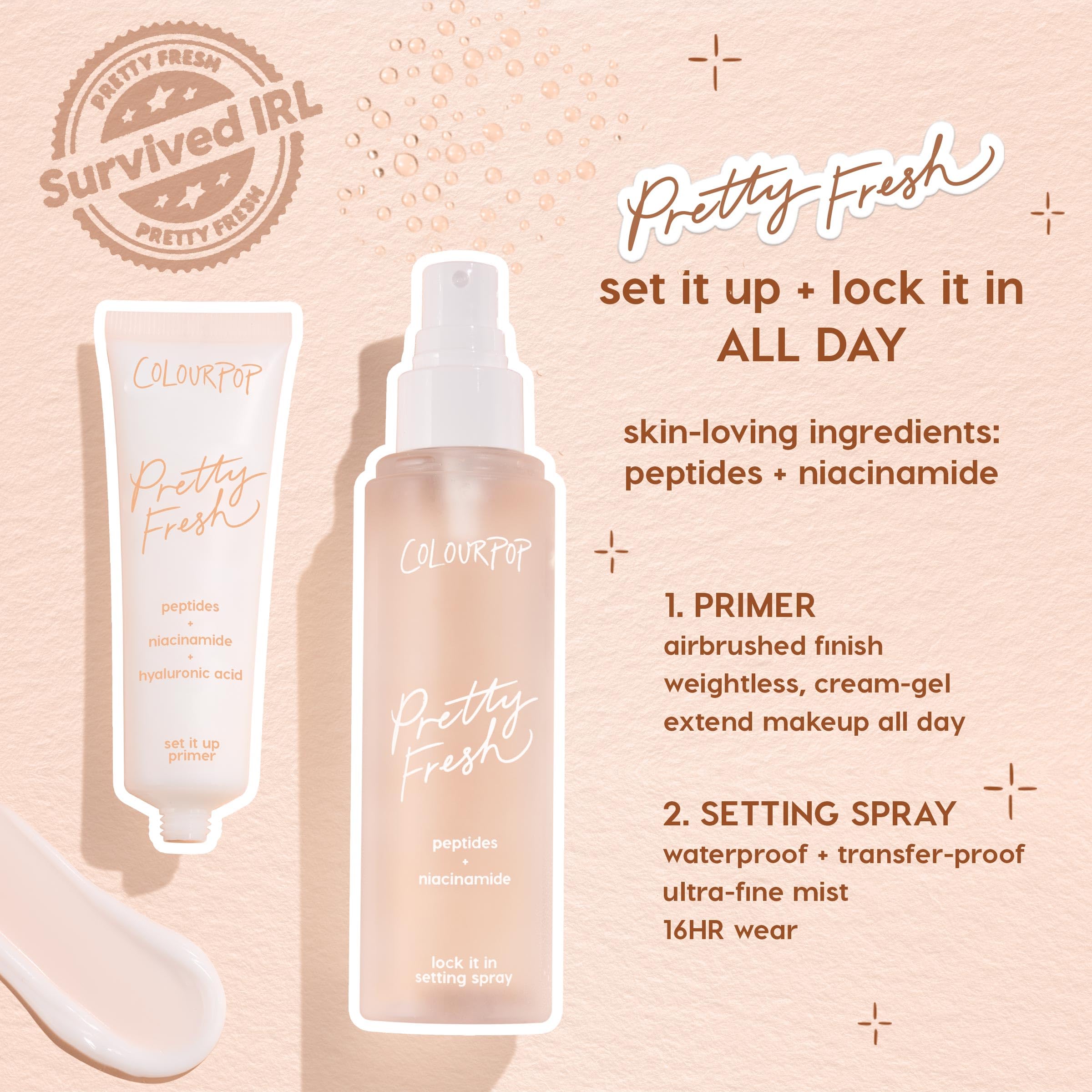 ColourPop Pretty Fresh hidratación cutánea que complementa rutinas de maquillaje