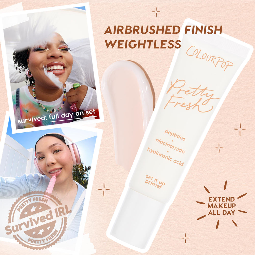 ColourPop Pretty Fresh hyaluronic-acid visual shows hydrating glow for dewy skin.