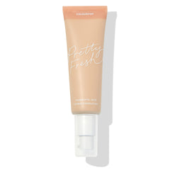 ColourPop Pretty Fresh tinted moisturizer bottle closeup highlights hydrating formula for a natural glow.