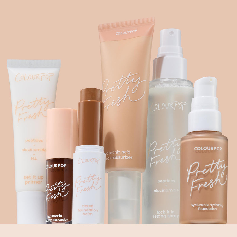 ColourPop Pretty Fresh finished face shows natural glow after application.