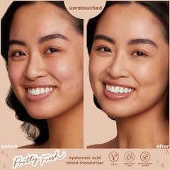 ColourPop Pretty Fresh ingredients highlight hyaluronic acid and coconut water hydration.