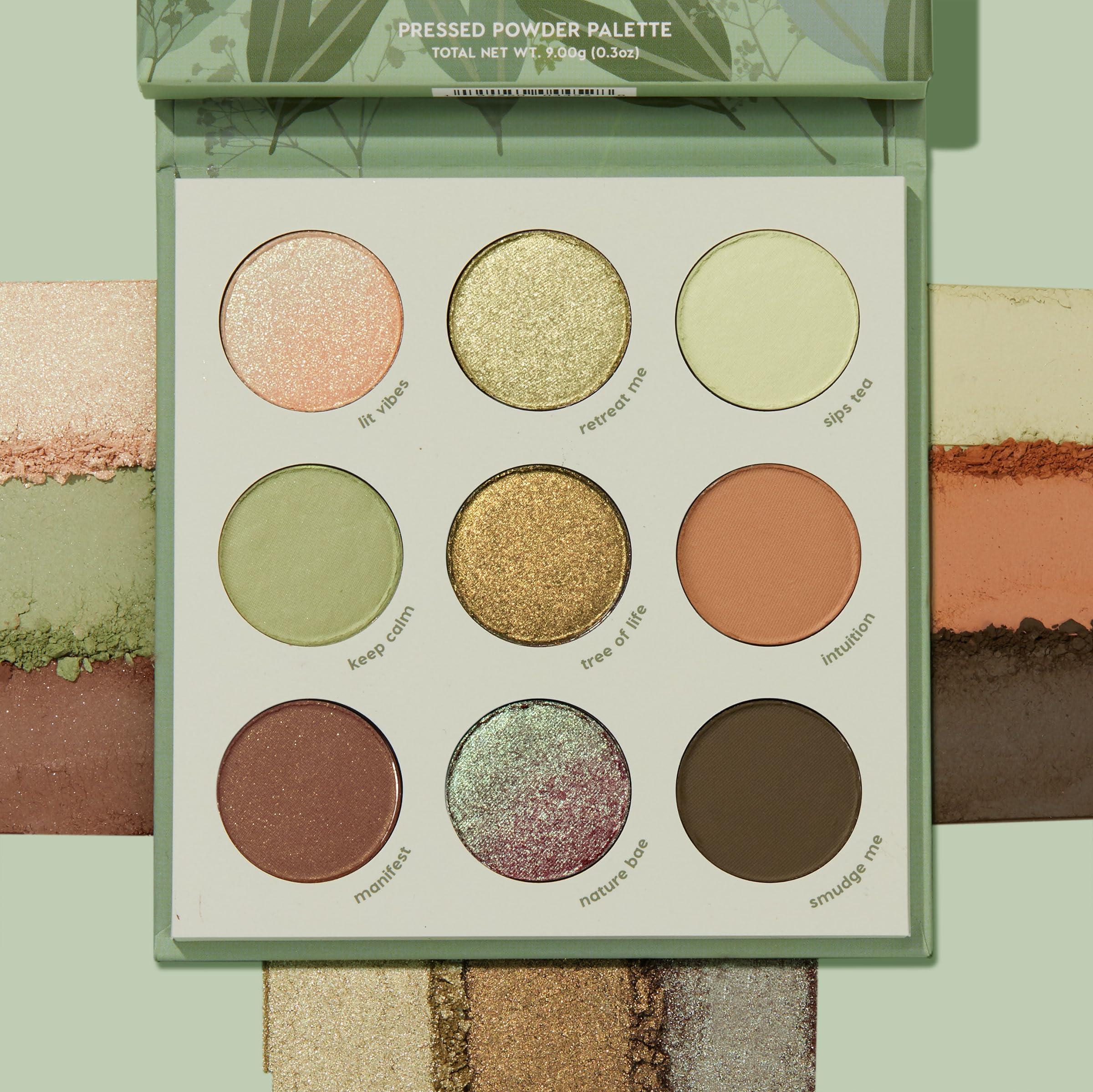 ColourPop Sage the Day palette open lid highlights matte and metallic finishes for bold experiments.