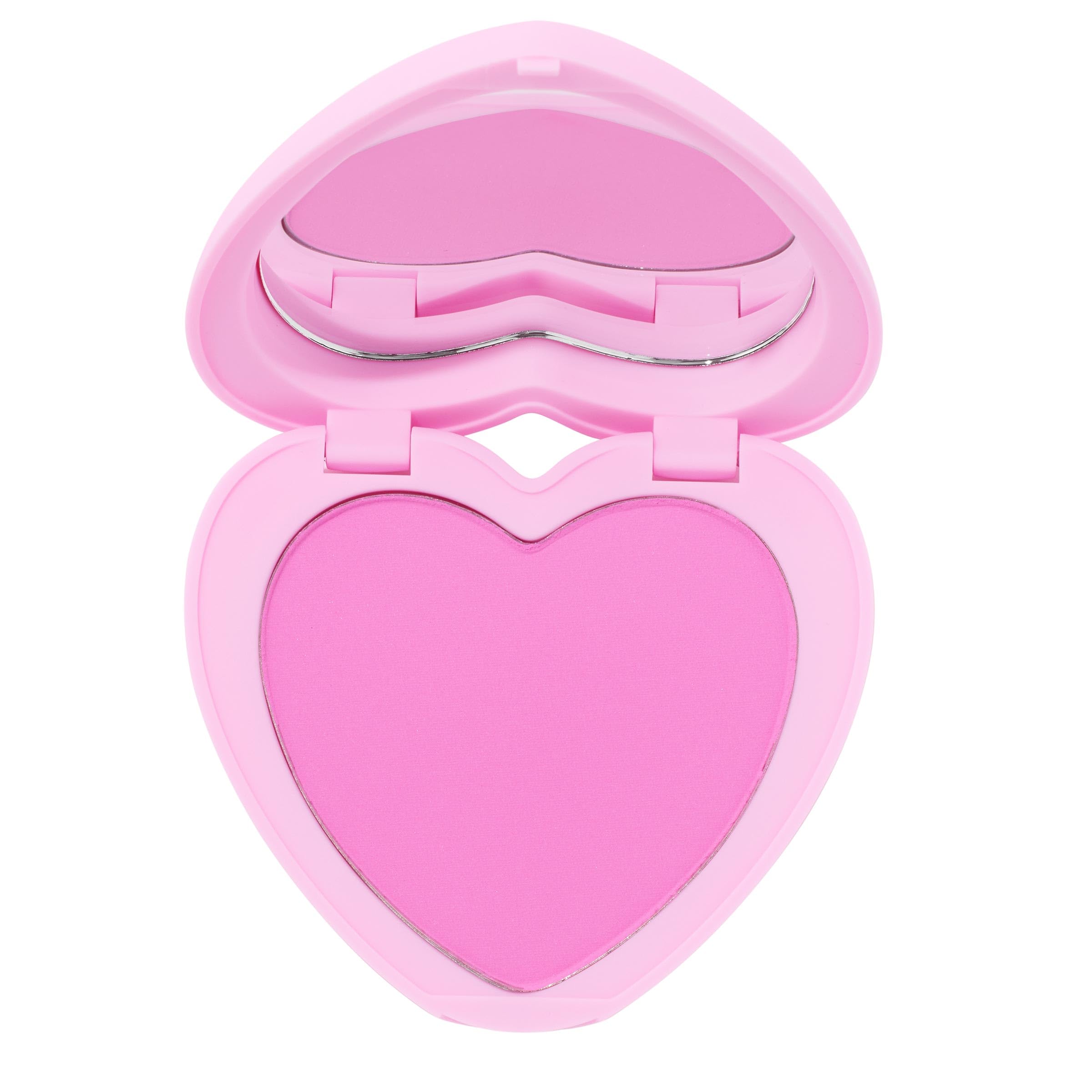 ColourPop Silky Powder Blush compact heart—on-the-go color for effortless application.
