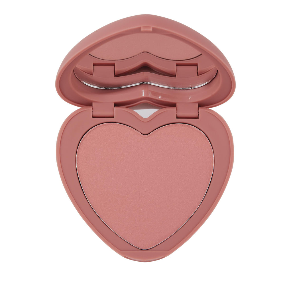 ColourPop Silky Powder Blush Flirt Alert heart-compact for portable color on the go
