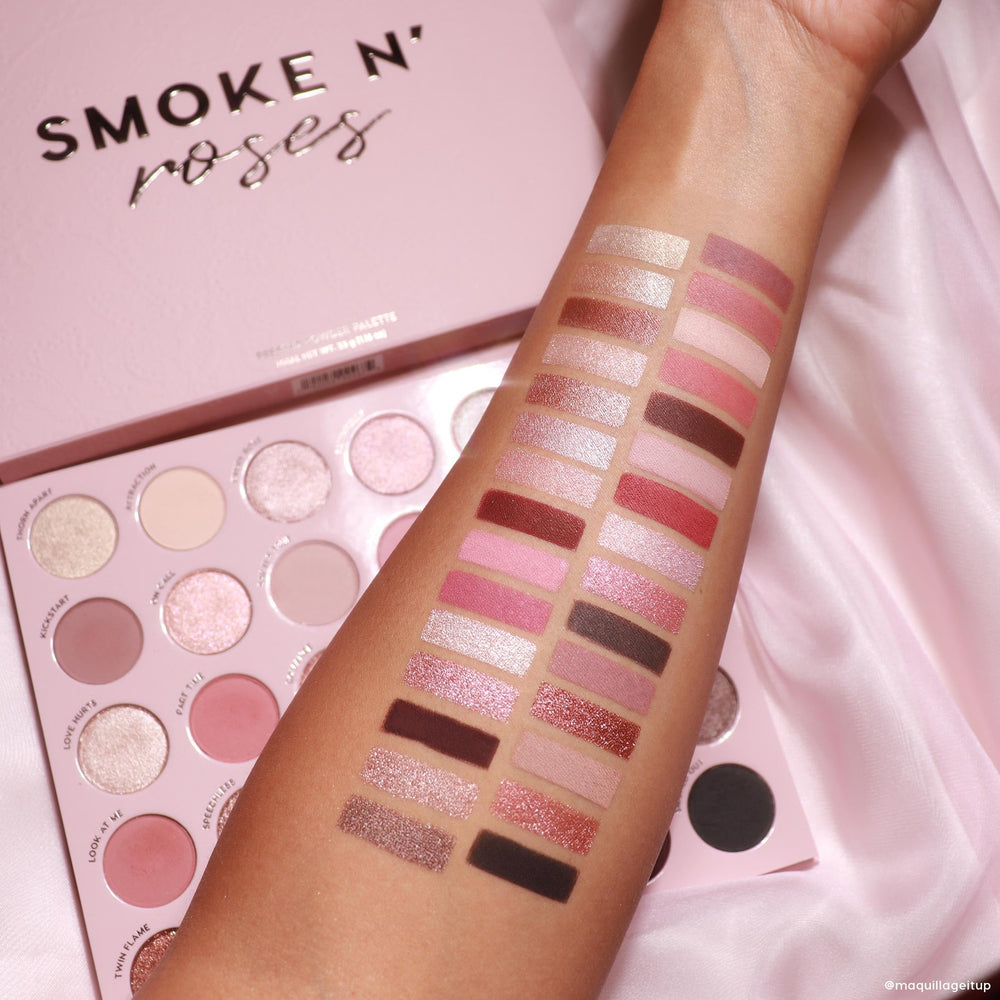 ColourPop Smoke N Roses eye look at dusk with bold romantic tones.