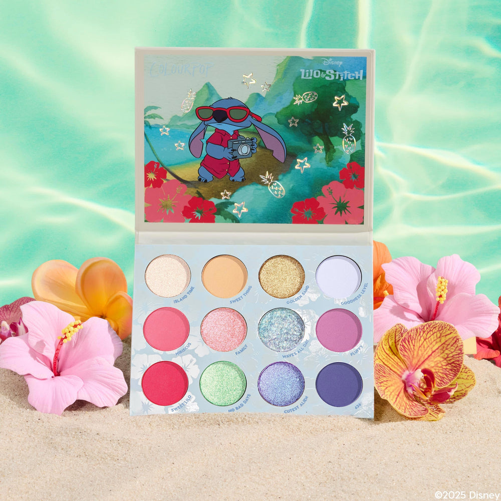ColourPop Stitch Beach Dreamin eye look demonstrates tropical versatility for soft days or bold nights.